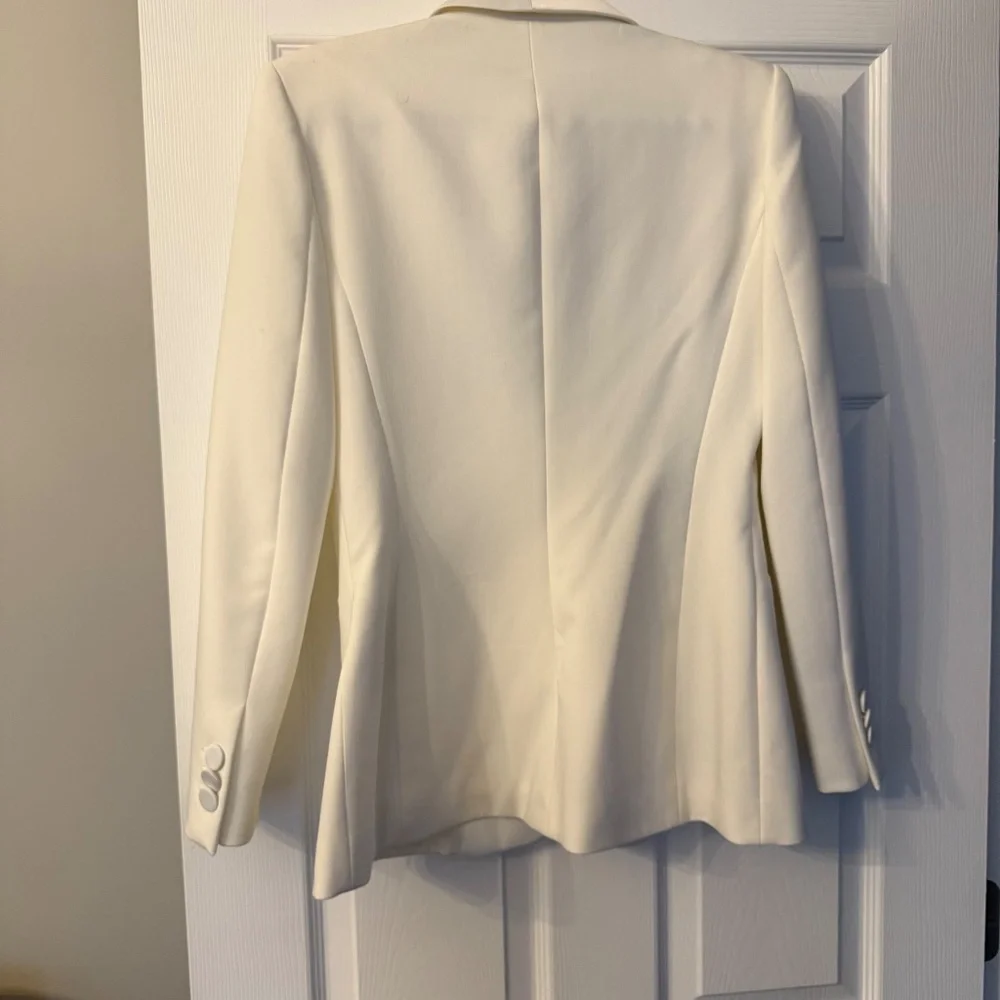 Zara White Tuxedo Blazer - Picture 7 of 9